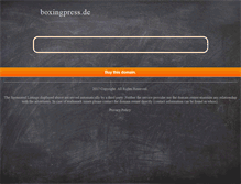 Tablet Screenshot of boxingpress.de